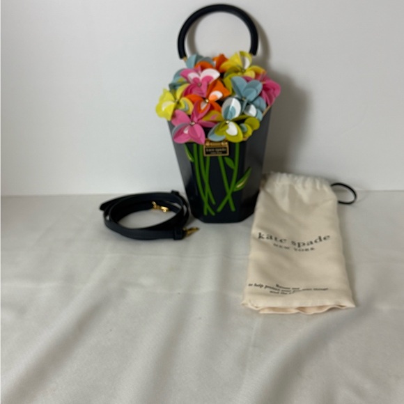 Kate Spade New York Blue 3D Bouquet Top-handle  Shoulder Bag - Picture 6 of 12